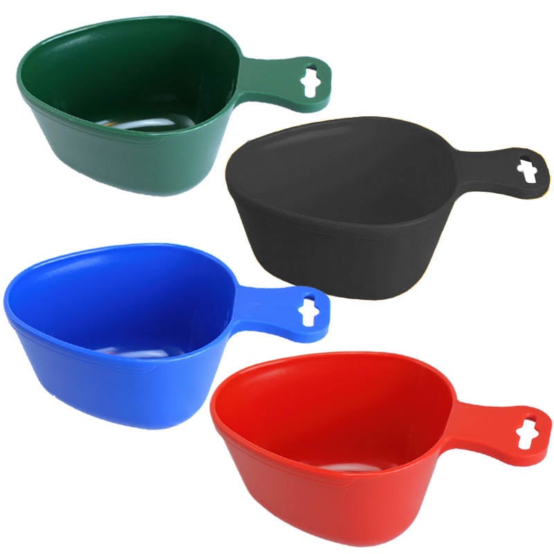 Kåsa oval plast 35cl blå/röd/svart/grön