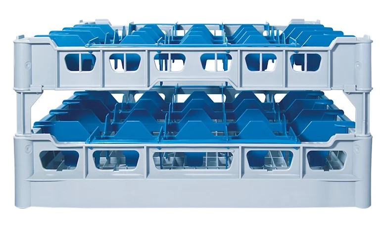 Fackindelad Diskkorg för 44 Glas Blå