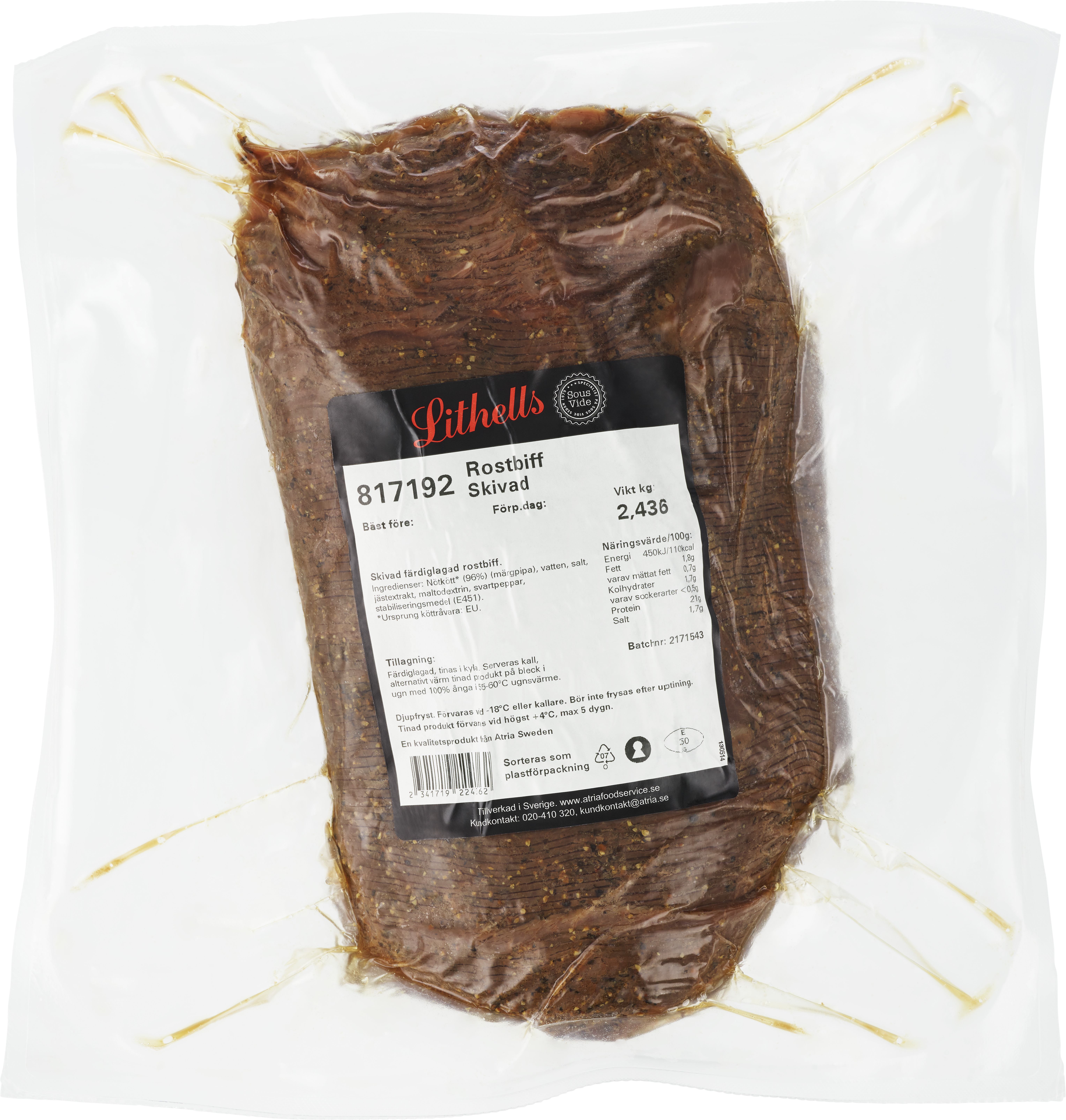 Rostbiff av Märgpipa Sous Vide Skivad