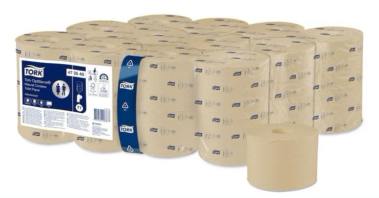 Toalettpapper Advanced 2-lag T7 Tork 
OptiServe Natural Core