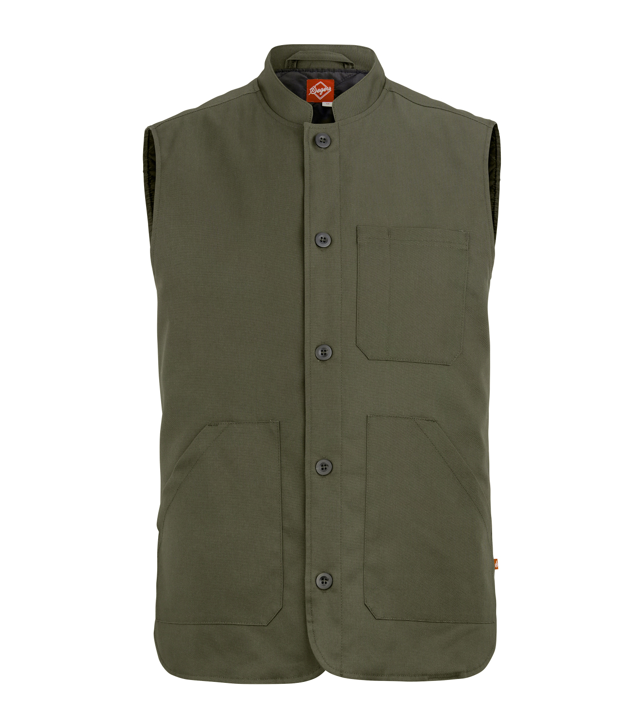 Väst Fodrad 6539 Unisex Olivgrön XXS