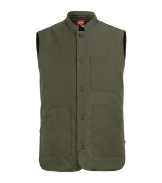 Väst Fodrad 6539 Unisex Olivgrön XXS