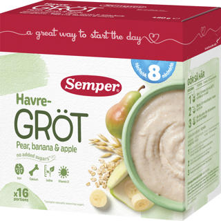 Havregröt Päron & Banan 8 Mån