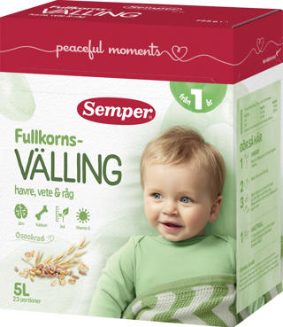 Fullkornsvälling Havre Vete & Råg 1 År