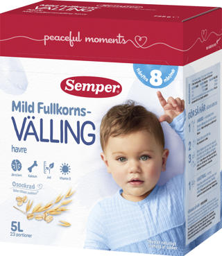 Fullkornsvälling Mild Havre 8 Mån