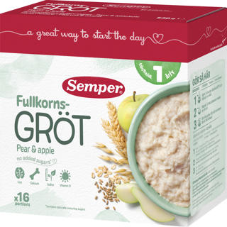 Fullkornsgröt med Frukt 1 År
