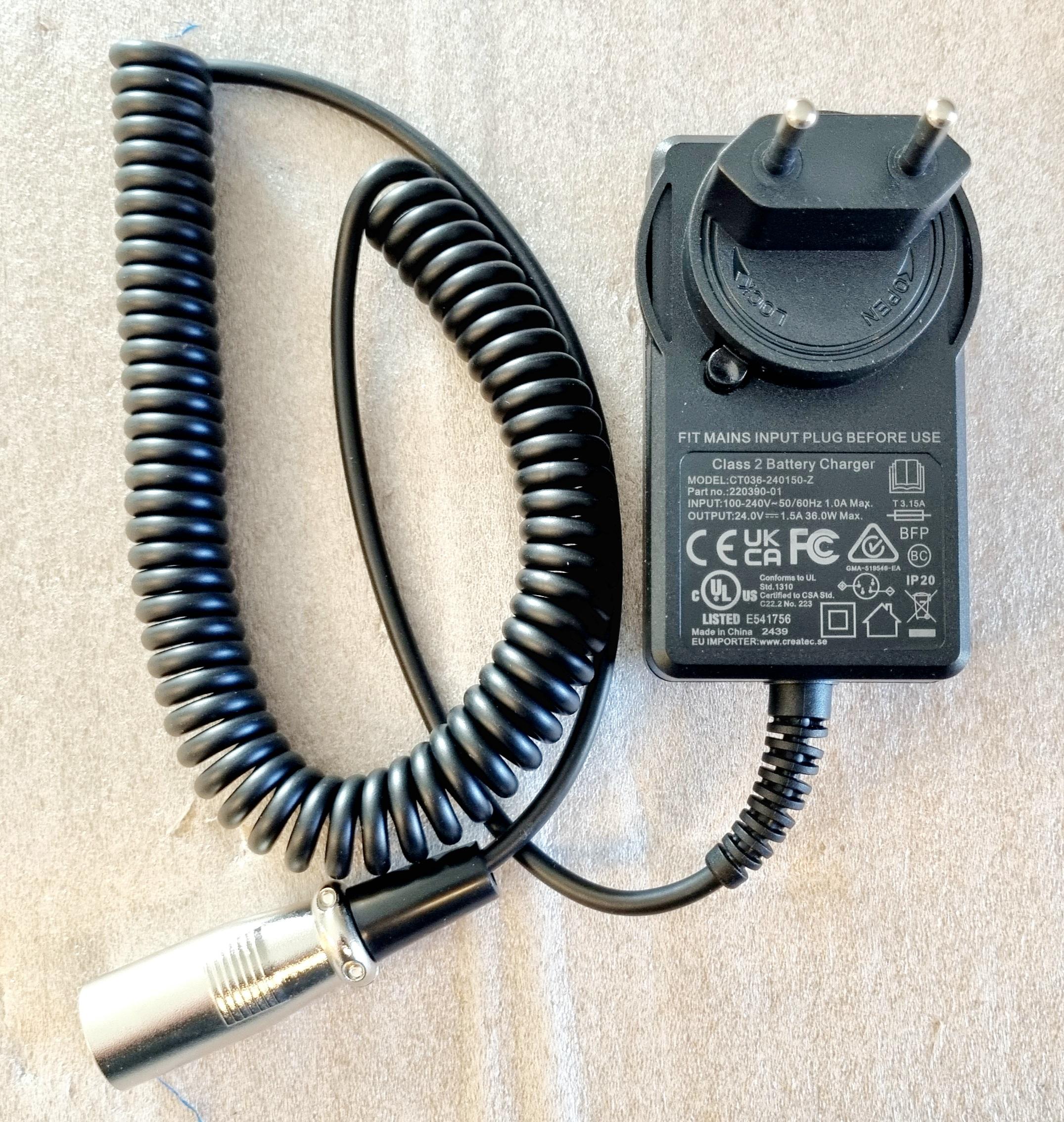 Batteriladdare till Lyftvagn 70E