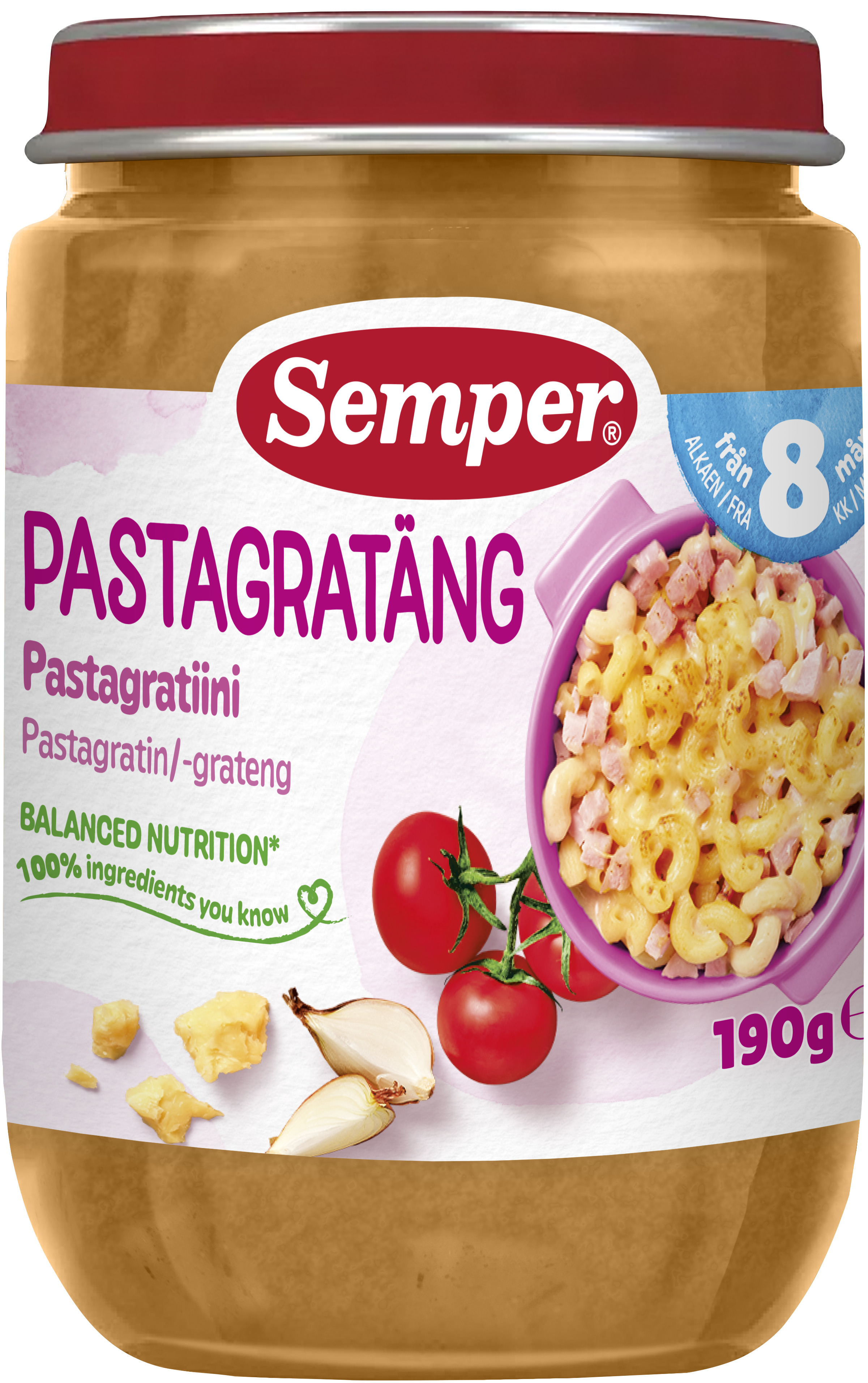 Pastagratäng med Skinka & Ost 8 Mån