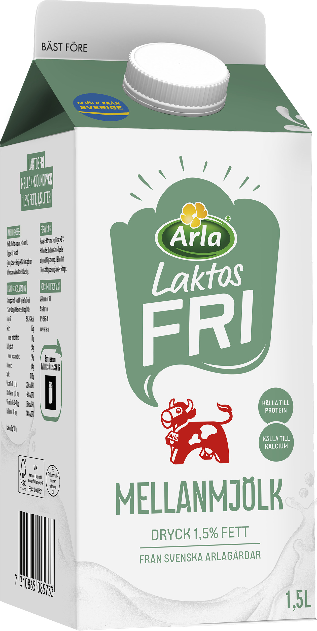 Mellanmjölkdryck 1,5% Laktosfri