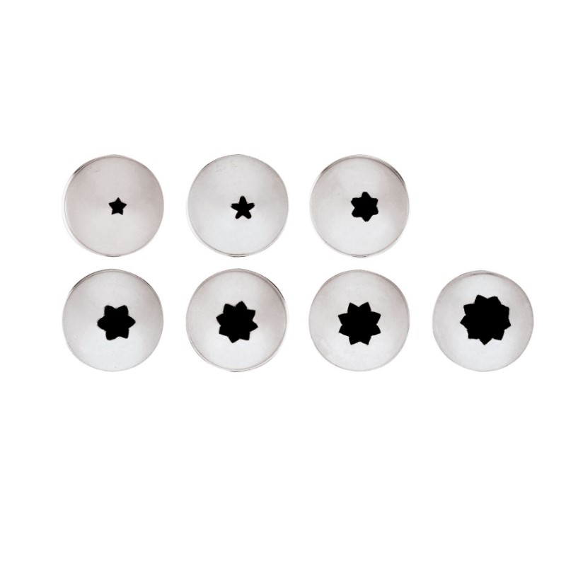 Tyllsats Stjärna Rostfri 7-delar