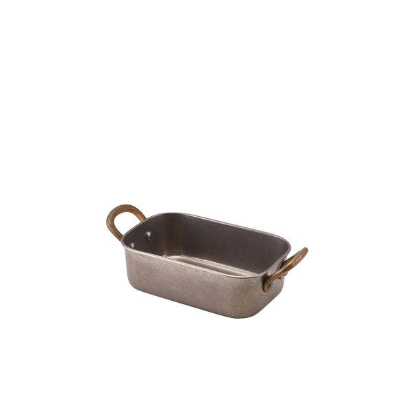 Vintage Ugnsform Mini Rostfri 14,5x9,5x4,5cm