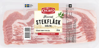 Sidfläsk Rimmat utan Svål Skivat