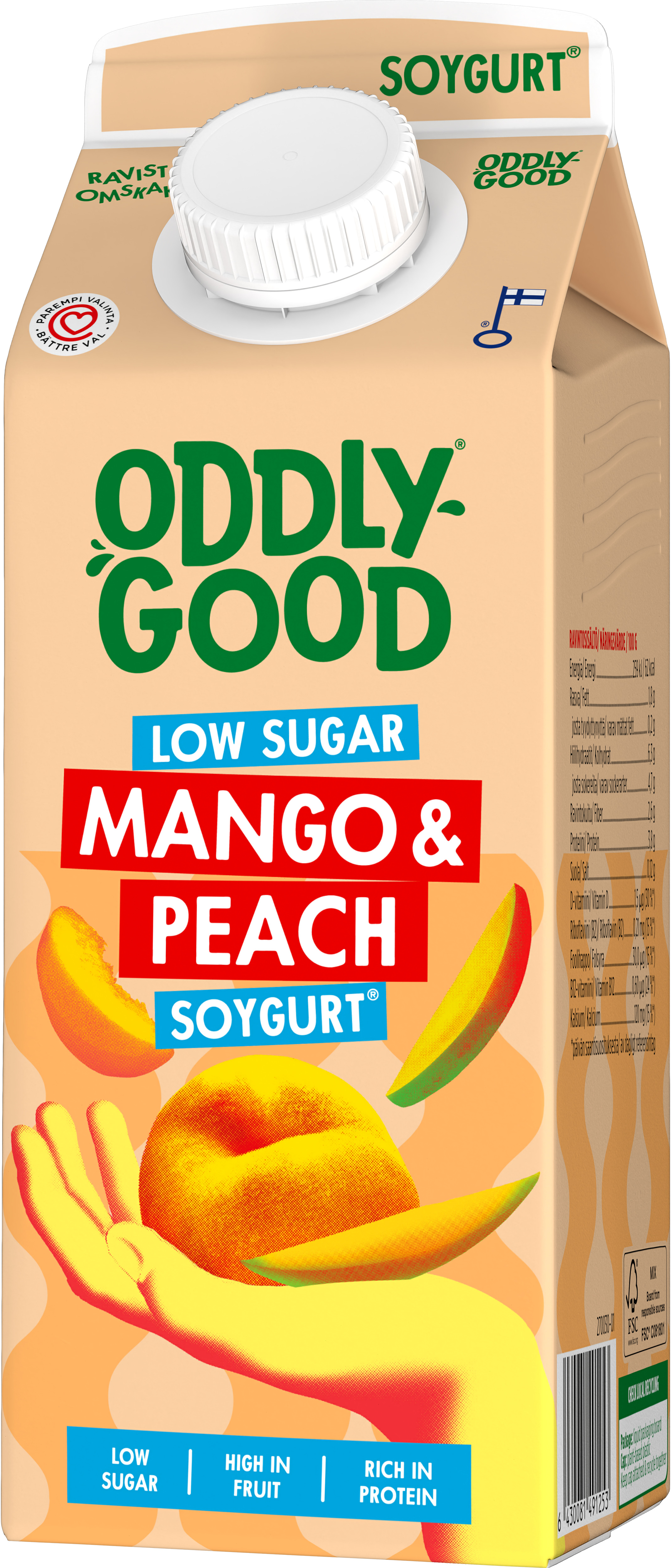 Soygurt Persika & Mango 1,8% Lågsockrad