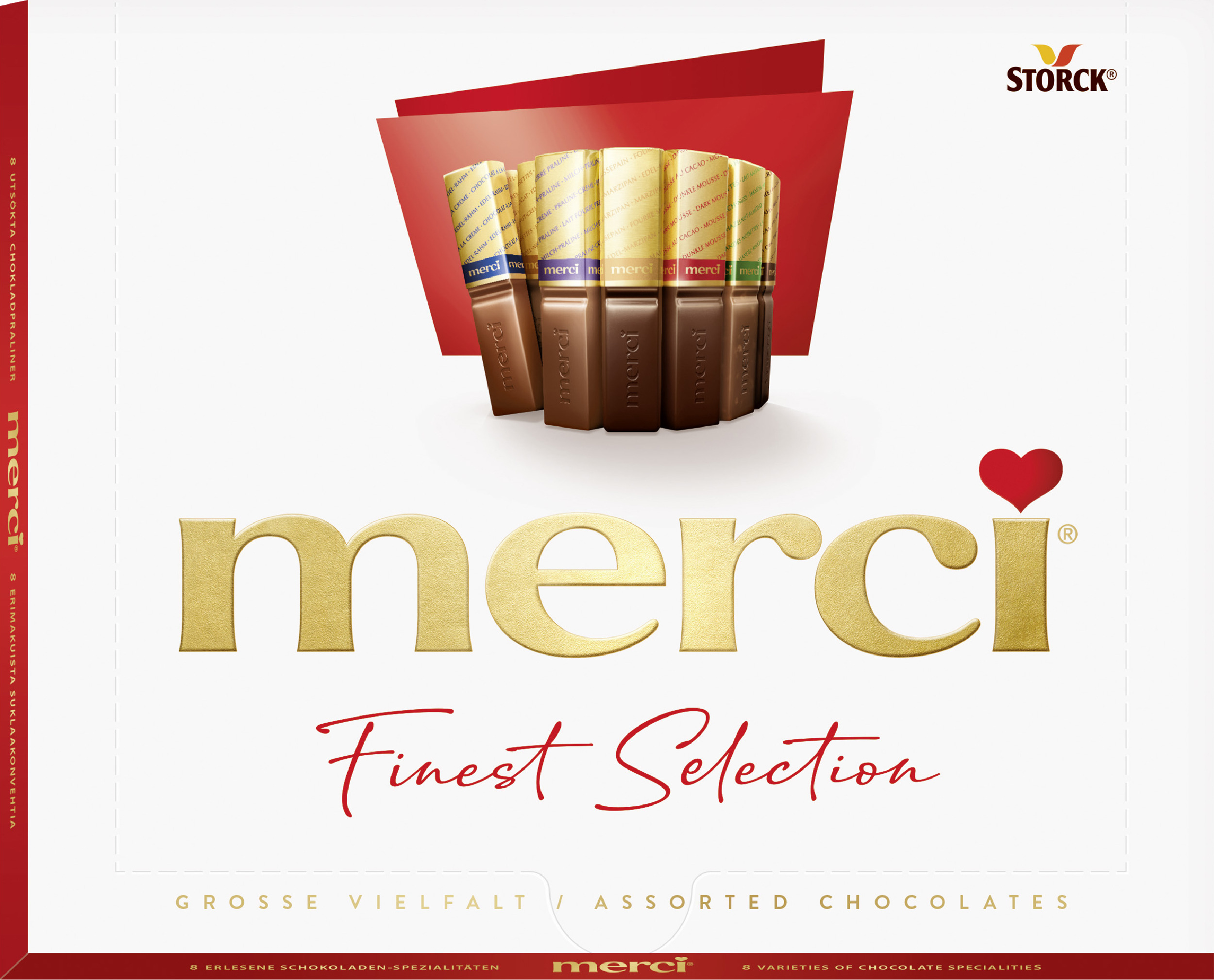 Merci chokladask röd