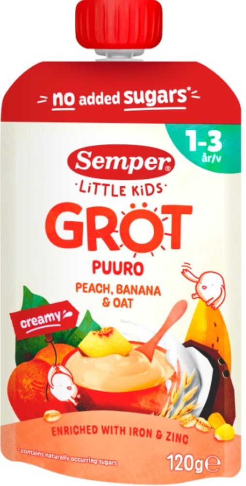 Grötklämmis med Persika, Banan & Havre 1-3 År