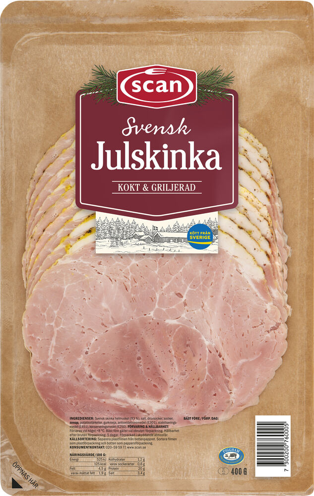 Julskinka Griljerad Skivad
