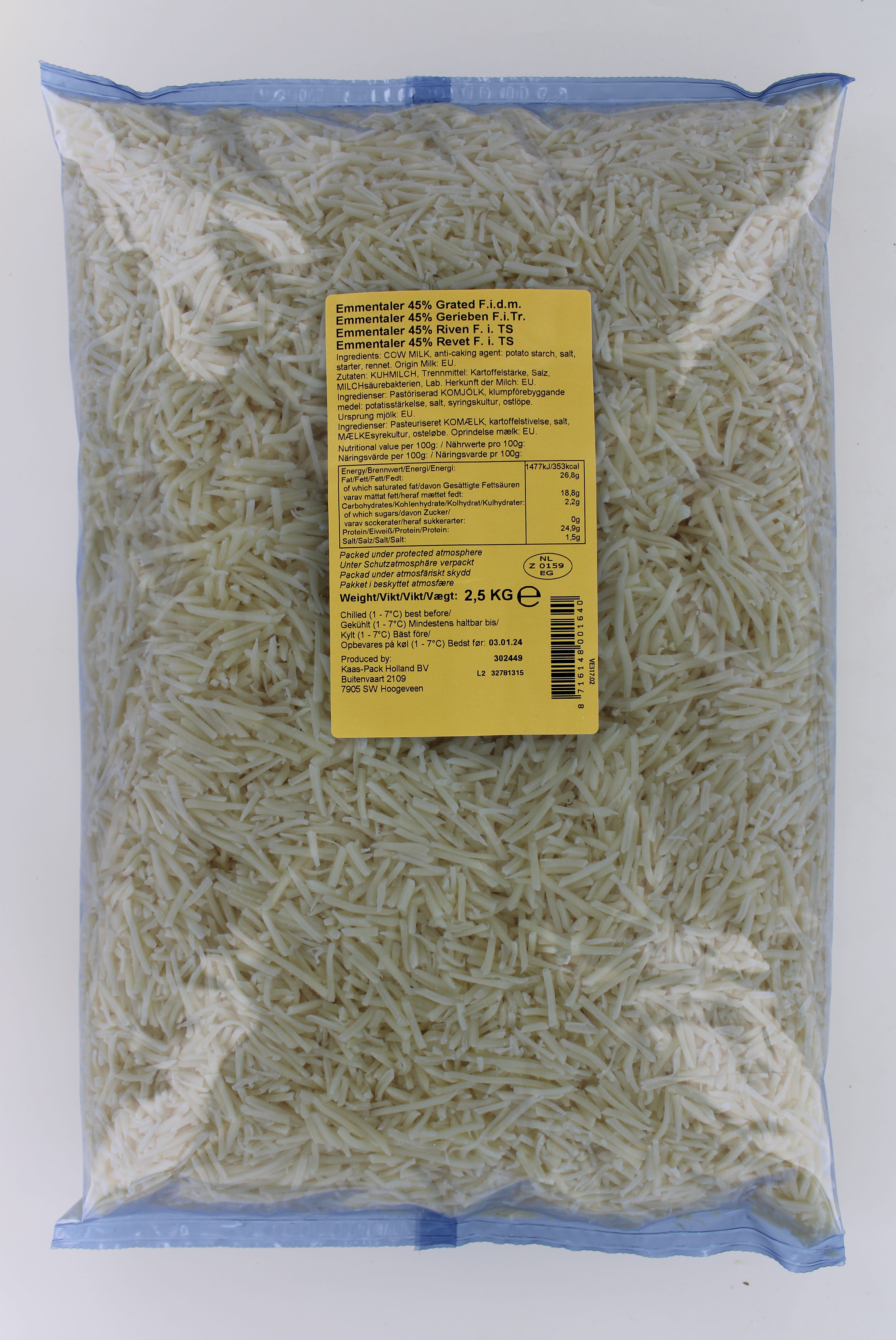 Emmentaler Riven 45%