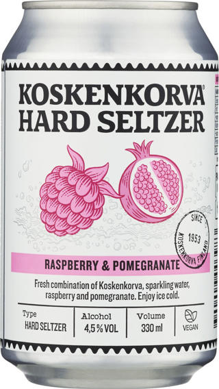 Koskenkorva Hard Seltzer Raspberry Pomegranate BRK