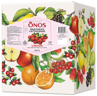 Måltidsdryck Lingon 1+6 Bag in Box