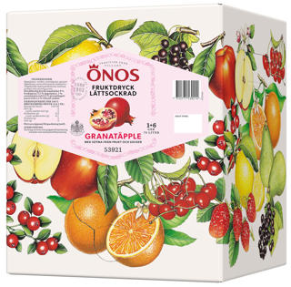 Måltidsdryck Granatäpple Lättsockrad 1+6 Bag in
Box