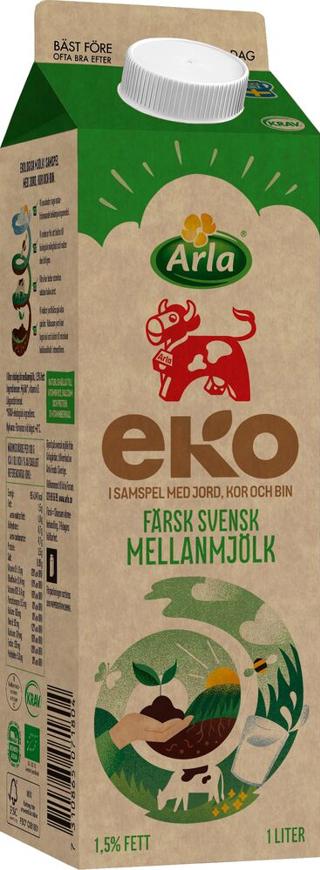 Mellanmjölk 1,5% EKO KRAV