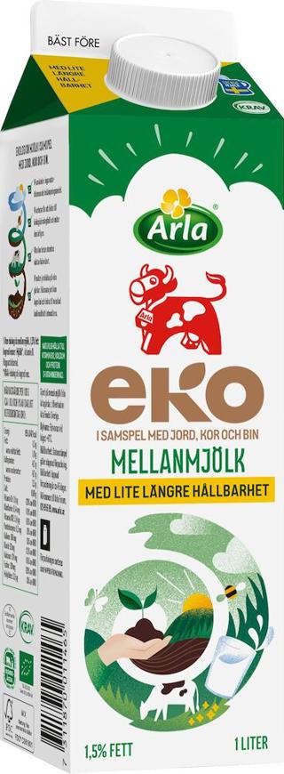 Mellanmjölk 1,5% EKO KRAV
