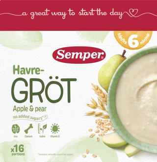 Havregröt Äpple & Päron 6 Mån