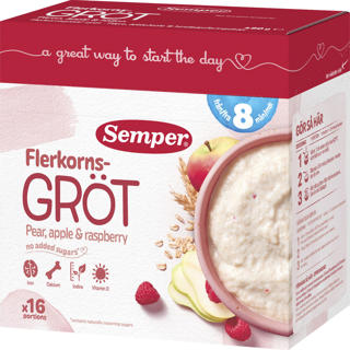Fullkornsgröt Mild med Frukt 8 Mån