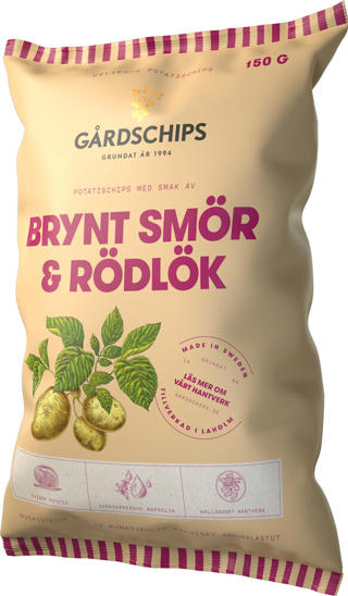 Brynt Smör & Rödlökchips