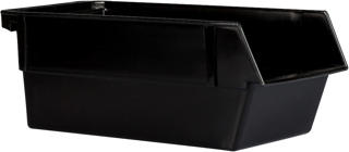 Besticklåda plast svart 12,5x29,5x10,5cm