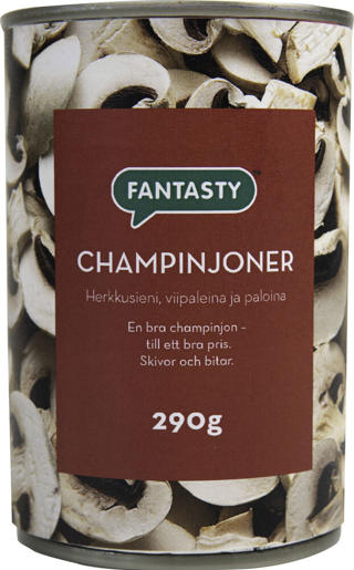 Champinjoner i Skivor och Bitar