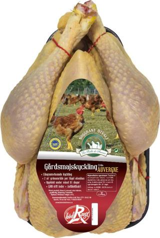 Gårdsmajskyckling hel