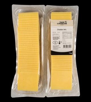 Cheddar Skivad 34% 66x15g 8x8cm