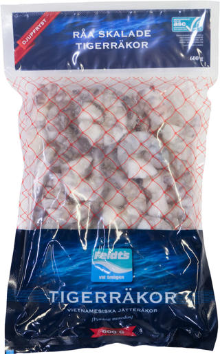 Tigerräkor 16-20/lb PND IQF ASC