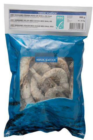 Vannameiräkor Råa med Huvud 10-20/kg ASC