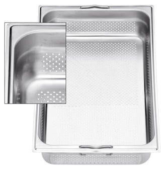 Kantin Perforerad med Handtag Rostfri GN 2/3x100mm