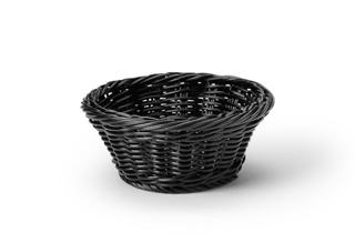 Korg Plast Svart Ø18,5cm H7,5cm