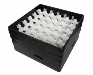 Fackindelad korg svart 500x500 mm + 3 ramar, 72
mm / 36 fack