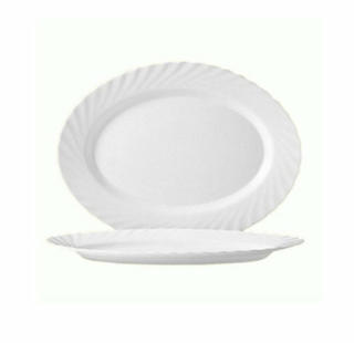 Trianon Fat Ovalt Opalglas 35cm