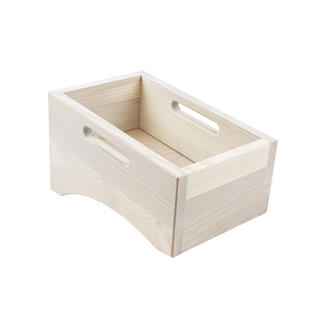 Lutad Besticklåda Askfärgad Ek 28,5x16,3x16,7 cm