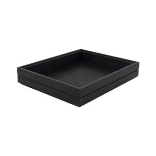 Trälåda stapelbar svartlackerad ek GN1/2 h4cm