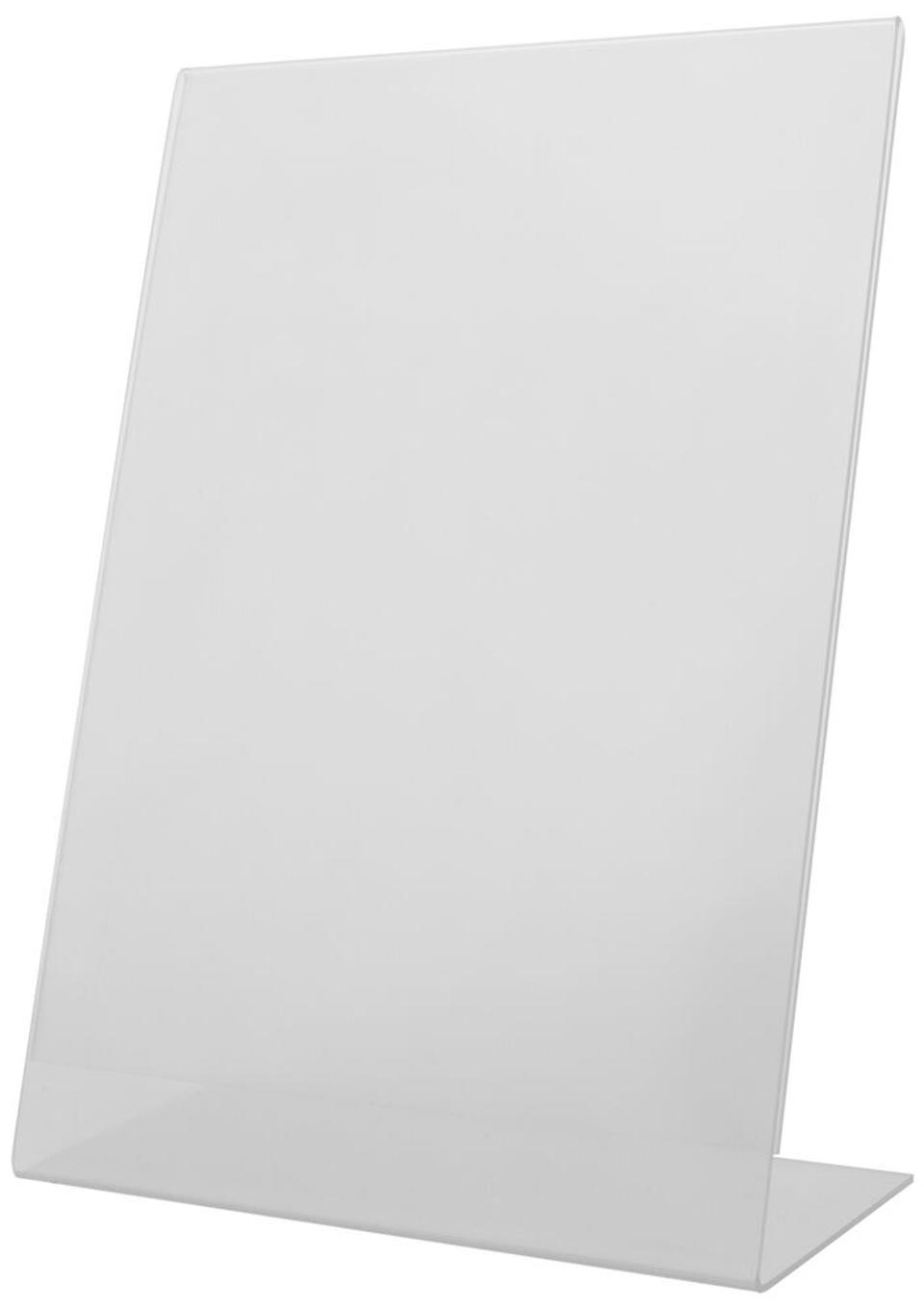 Plexiställ A4 lutande 2mm transparent plexi