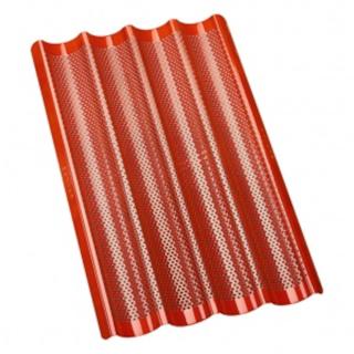 Bakplåt 4 Rännor Silikonharts Röd GN 1/1