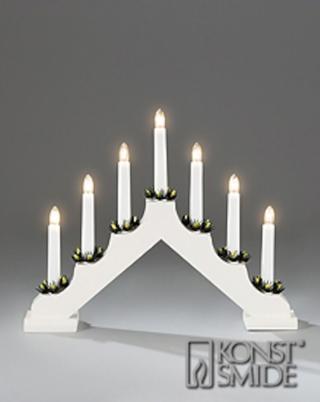 Ljusstake 7-armad vit