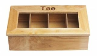 Telåda 4-fack Trä 34x20x9cm