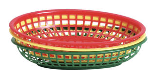 Korg plast gul 24x15cm