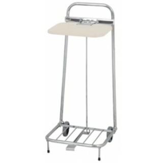 Säckhållare krom m lock & pedal f 60L 37x44x81