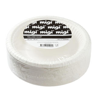 Tallrik Djup Papper Vit 180mm