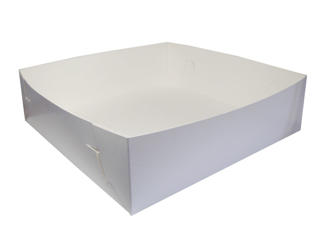 Tårtkartong vit 35x35x12cm vit