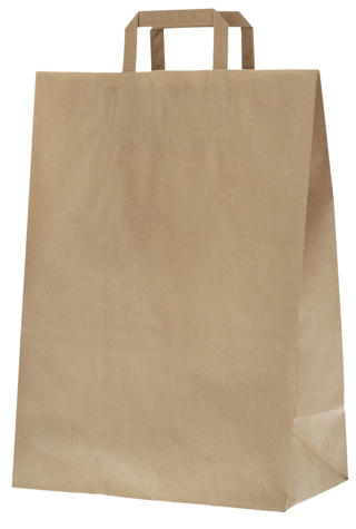 Pappersbärkassar 30L 320/170x450mm kraft 100g brun